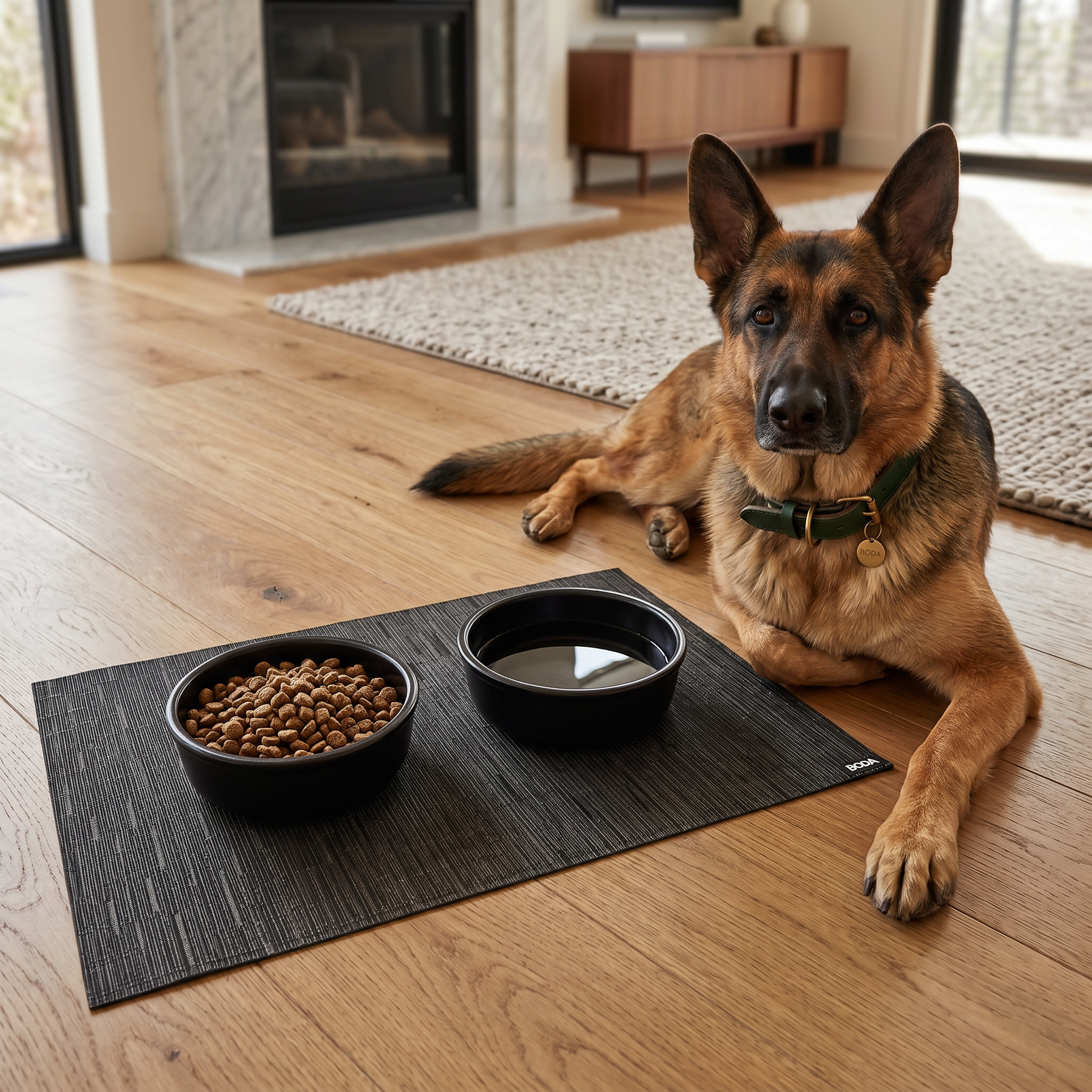 Black Bamboo Mat