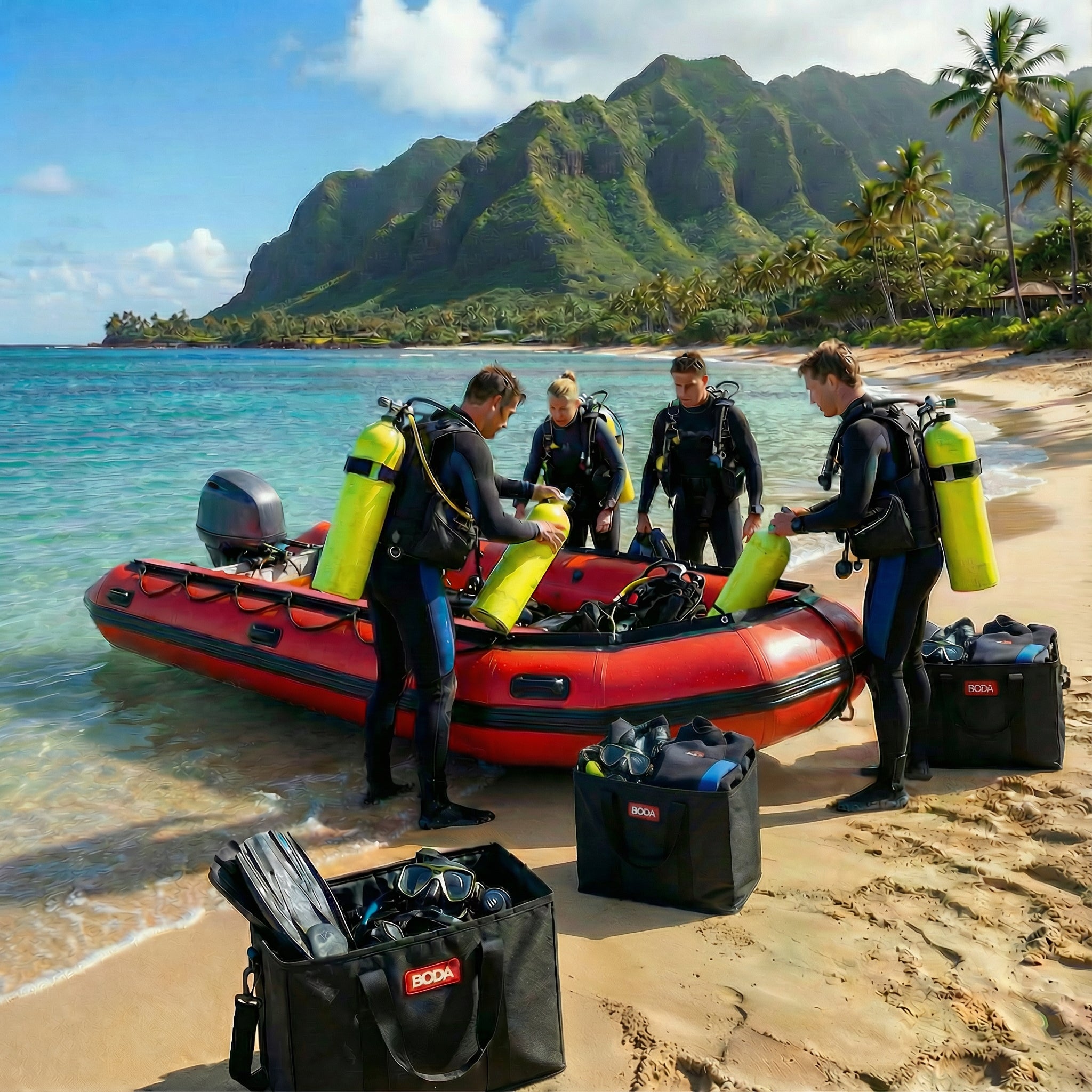 Black & Red Sport Tote