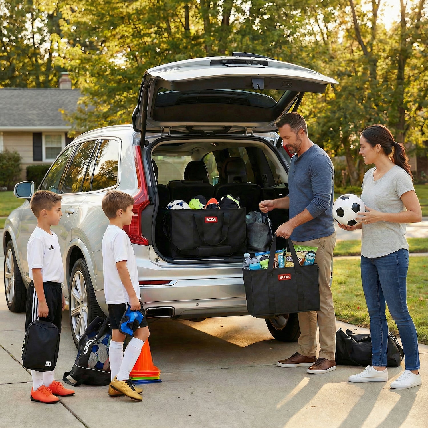 Black & Red Sport Tote